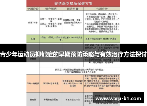 青少年运动员抑郁症的早期预防策略与有效治疗方法探讨 青少年运动员抑郁症的早期预防策略与有效治疗方法探讨